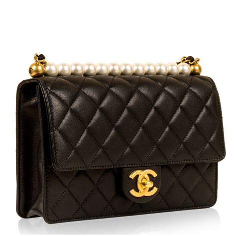 chanel pearls flap bag|Chanel flap bag jumbo.